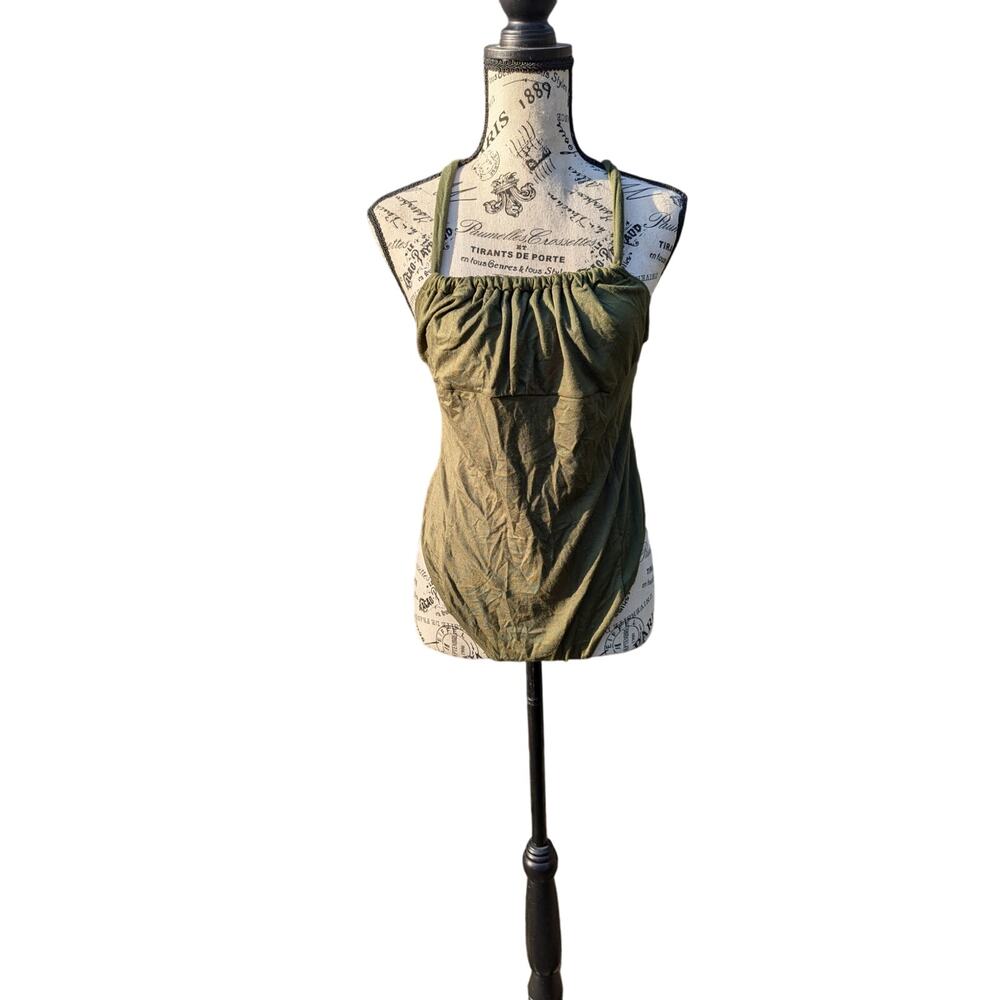 Olive Green Free People XL Romper Body Suit Fairy Natural Ballet Granola Boho